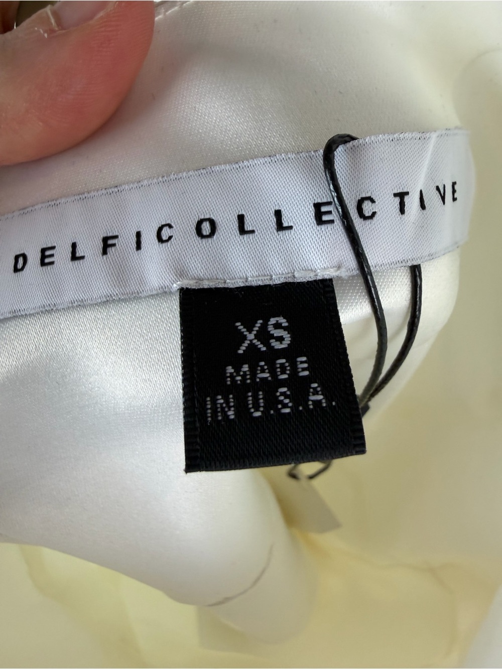 NWT Delfi Collective Teresa Short White Dress Floral Appliqué Size XS - Picture 8 of 10